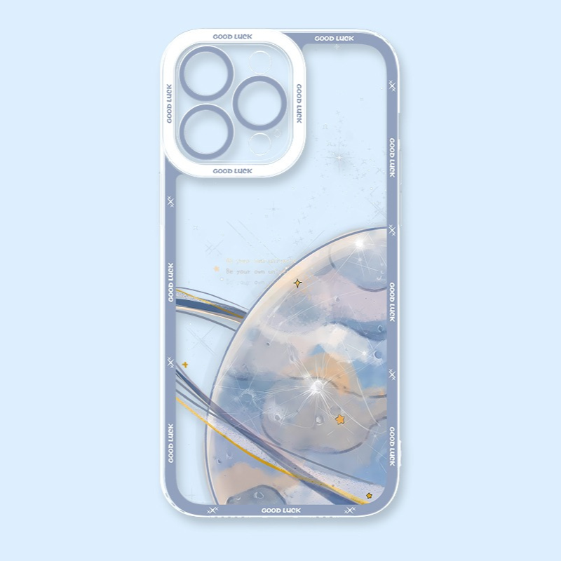 星河星空天使眼透明防摔軟殼