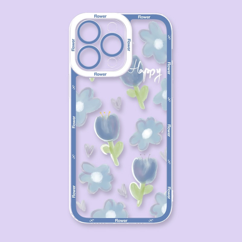 花朵天使眼透明防摔軟殼