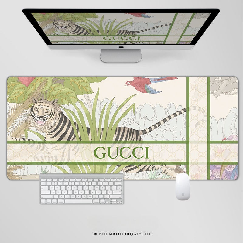 古馳電競超大遊戲加厚防滑鼠標墊