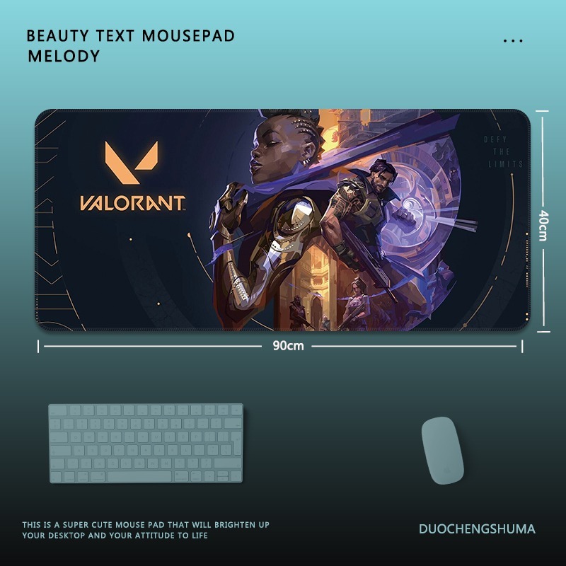 無畏契約鼠標墊瓦羅蘭特Valorant電競男生超大遊戲加厚防滑桌墊子