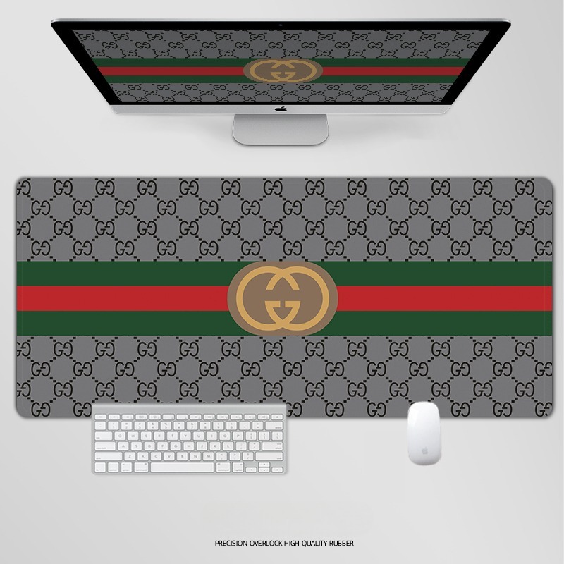 古馳電競超大遊戲加厚防滑鼠標墊