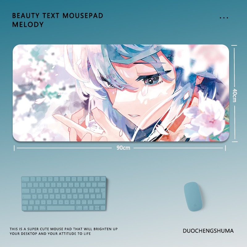 初音未來電競超大遊戲加厚防滑鼠標墊