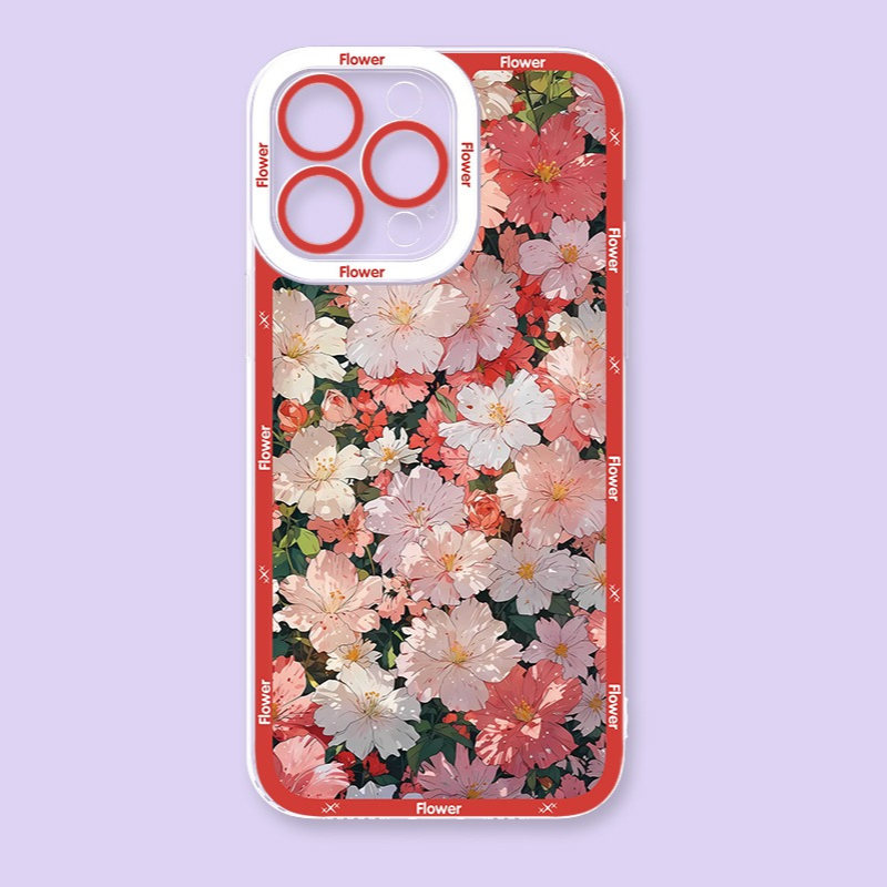 花朵天使眼透明防摔軟殼