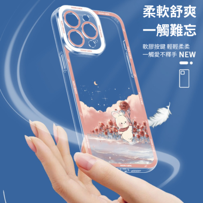 玫瑰花天使眼透明防摔軟殼