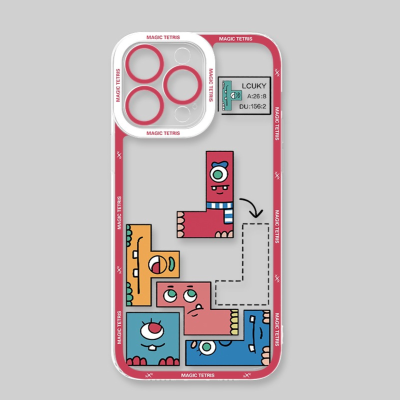 俄羅斯方塊天使眼透明防摔軟殼