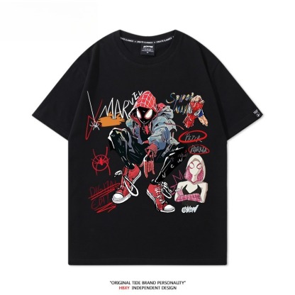 蜘蛛人：穿越新宇宙SpiderMan 印花短袖T恤