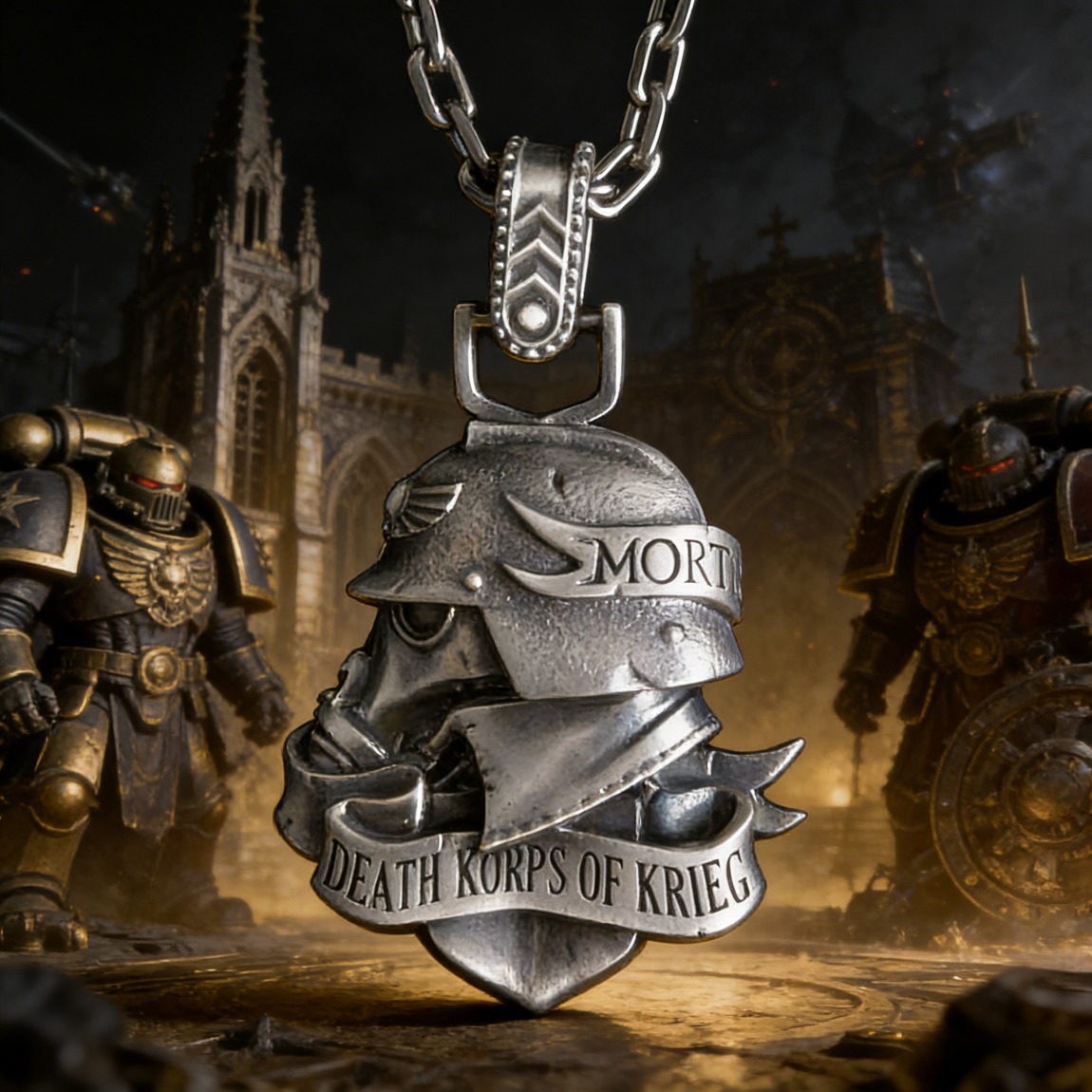 戰錘40K周邊 克里格亡歿徽印 吊墜