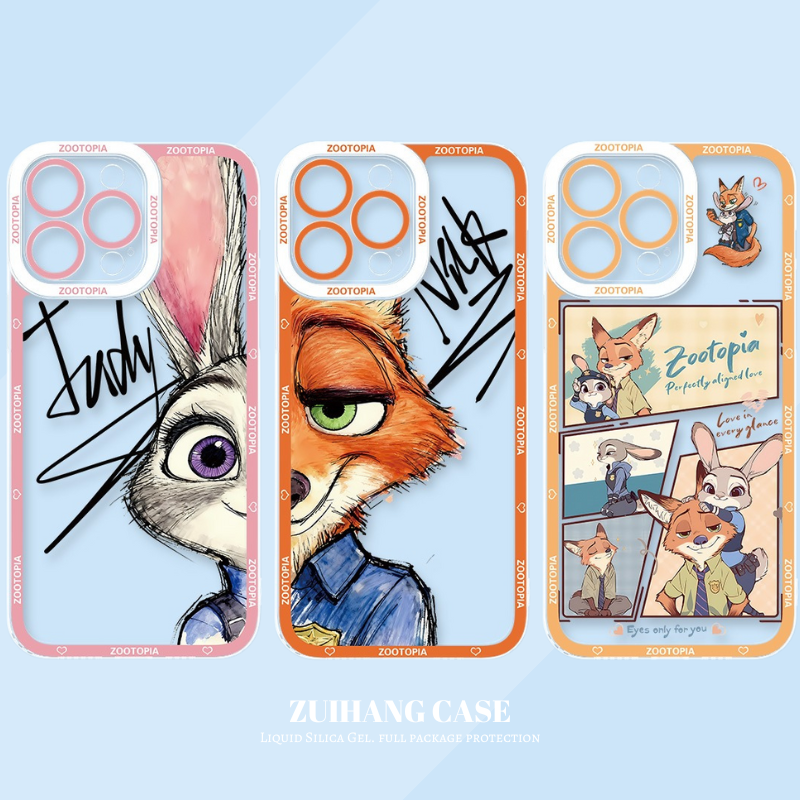 動物方城市天使眼透明防摔軟殼