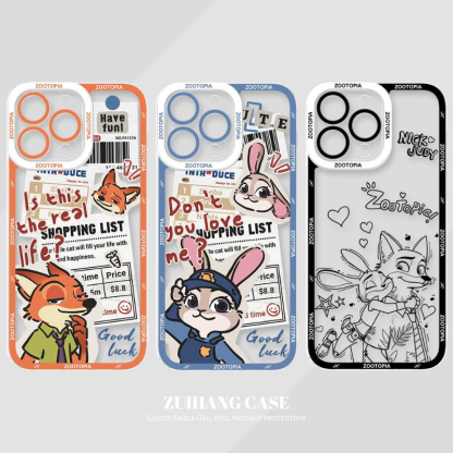 動物方城市天使眼透明防摔軟殼