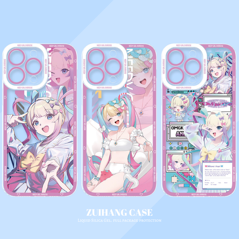 主播女孩重度依賴天使眼透明手機殼