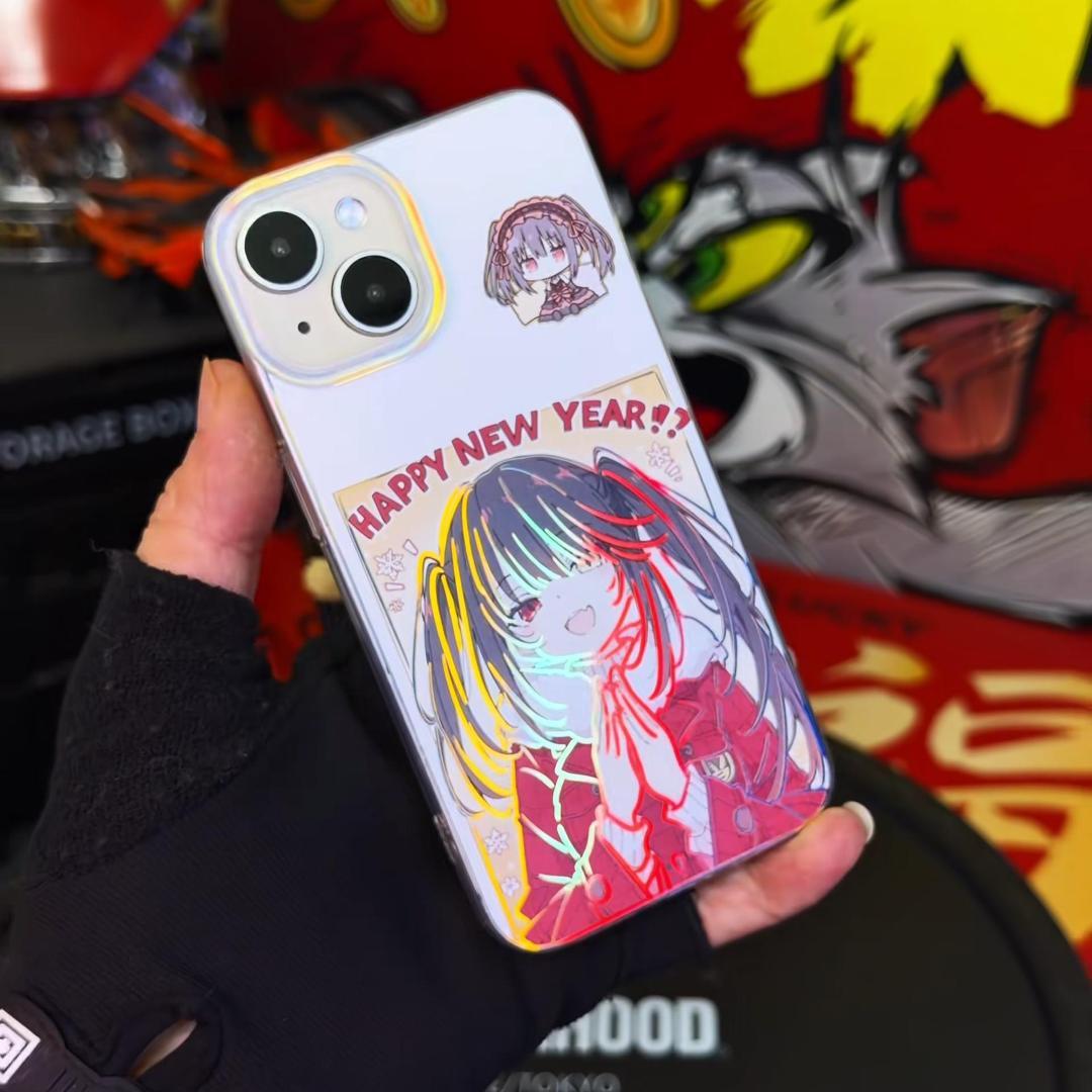 約會大作戰時崎狂三 極光金漸變手機殼