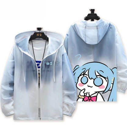 初音未來 輕薄透氣漸變防曬衣外套
