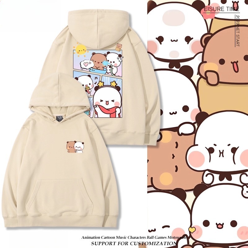 一二布布新款 親子情侶男女連帽衛衣