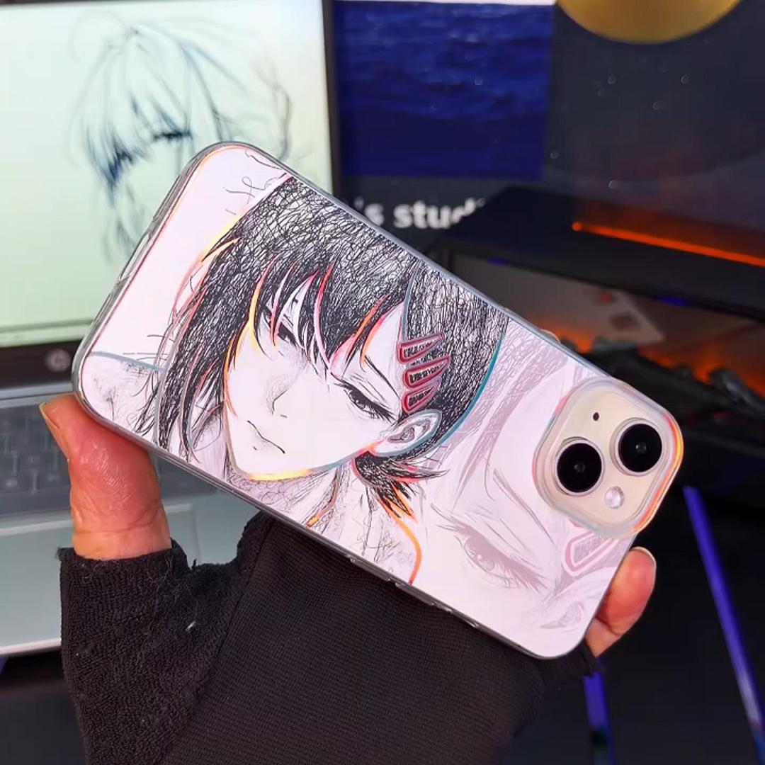 鏈鋸人 極光金漸變手機殼