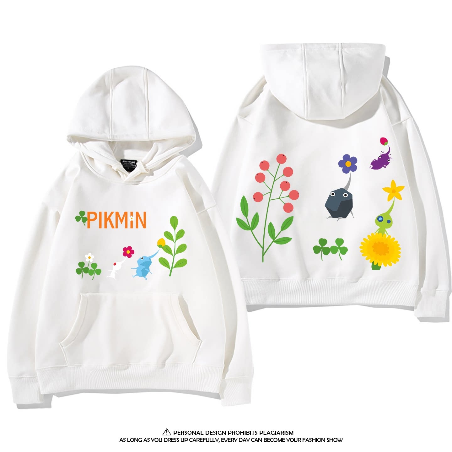 皮克敏PIKMIN4 聯名衛衣新款 親子情侶裝連帽衛衣