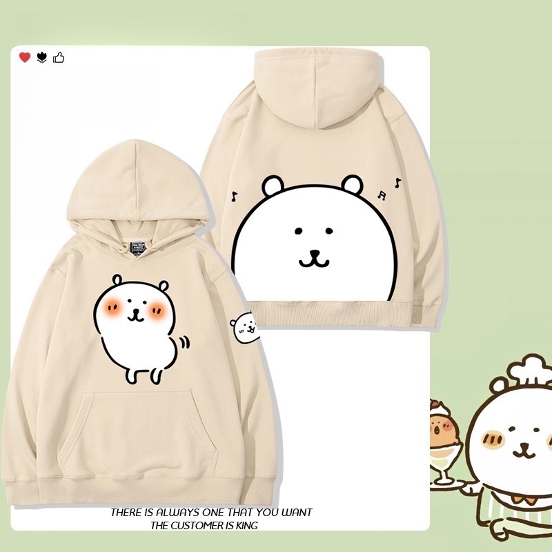 自嘲熊 聯名衛衣2025秋冬新款 親子情侶裝連帽衛衣