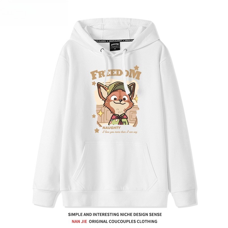 動物方城市新款 親子情侶男女連帽衛衣