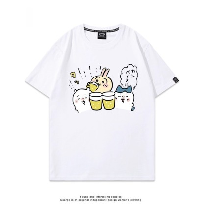 Chiikawa 2025親子情侶男女同款 印花短袖T恤