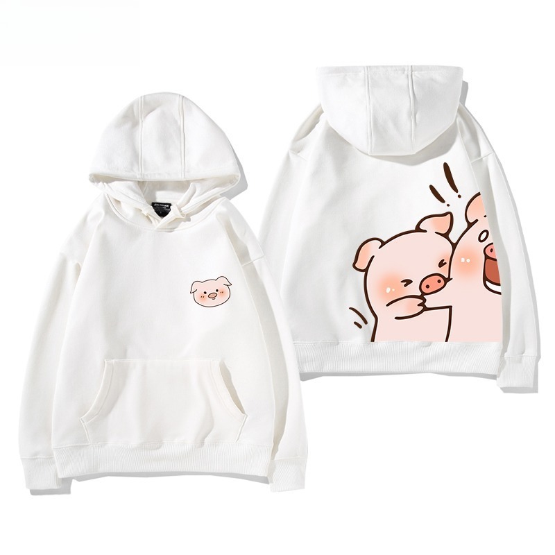 LuLu豬新款 親子情侶男女連帽衛衣