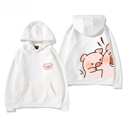 LuLu豬新款 親子情侶男女連帽衛衣