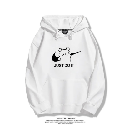 線條小狗聯名衛衣2023秋冬新款親子情侶裝薄絨款連帽衛衣