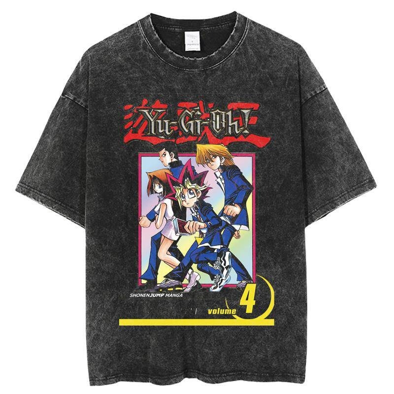 遊戲王水洗做舊  印花水洗短袖