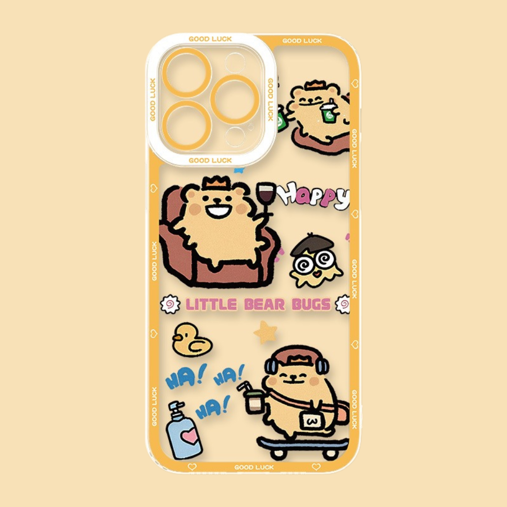 小熊蟲天使眼透明防摔軟殼