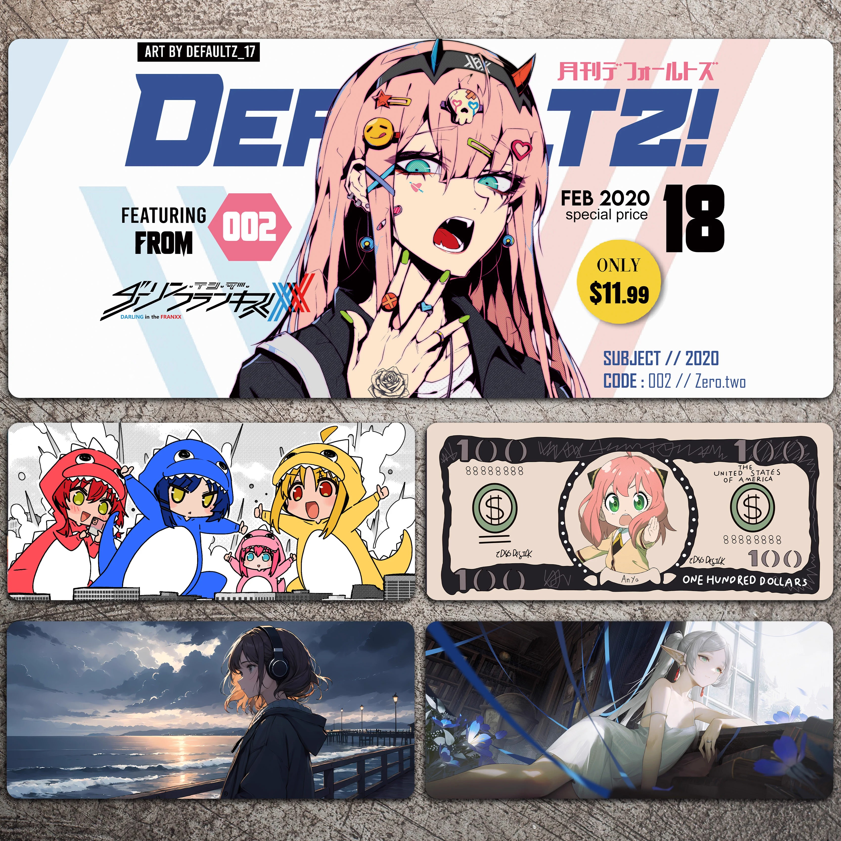 動漫系列 主題桌墊 布質滑鼠墊