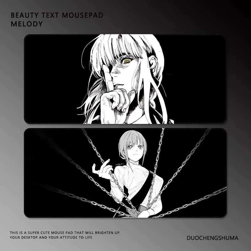 鏈鋸人電競超大遊戲加厚防滑鼠標墊