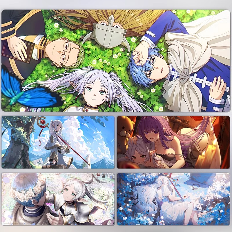 葬送的芙莉蓮鼠標墊辛美爾菲倫伏拉梅鍵盤墊超大電競遊戲桌墊定製