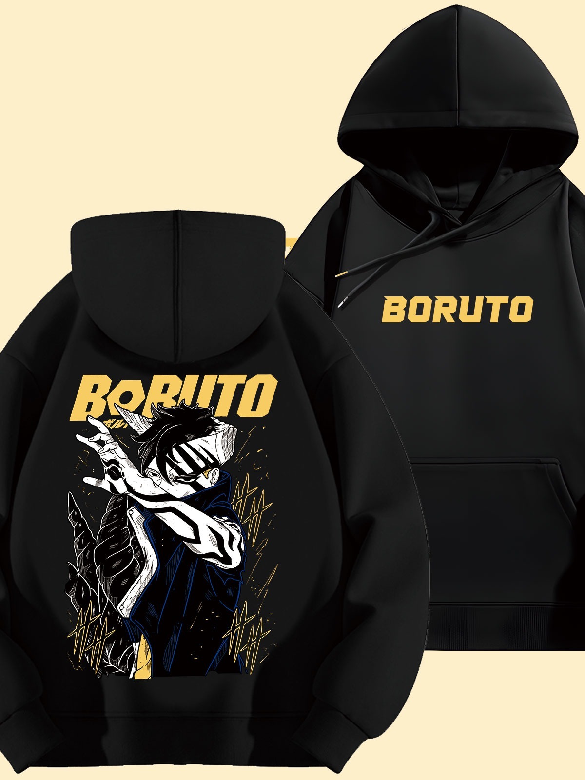 火影忍者 2024秋冬新款親子情侶裝薄絨款連帽衛衣