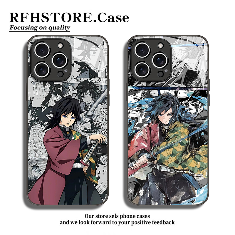 鬼滅之刃富岡義勇 新款高清全包防摔玻璃殼