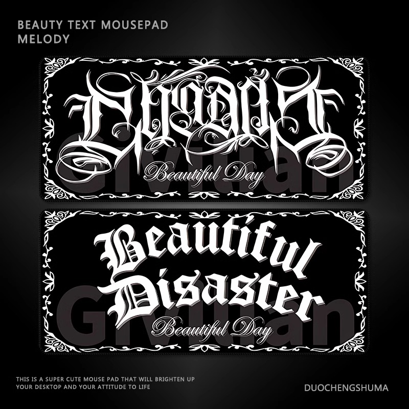 暗黑風哥特電競超大遊戲加厚防滑鼠標墊