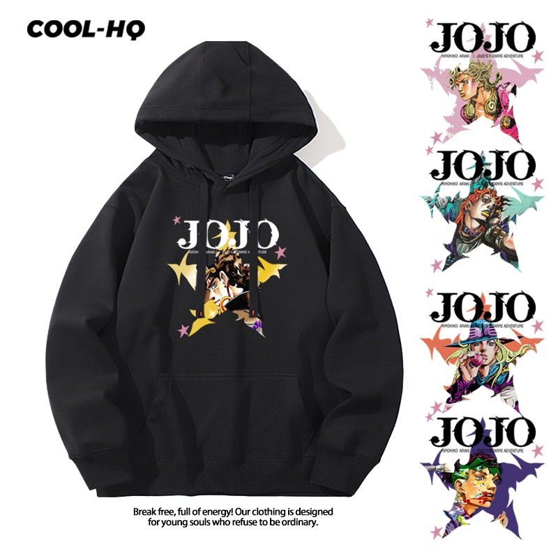 JOJO的奇妙冒險 2025秋冬新款親子情侶裝連帽衛衣