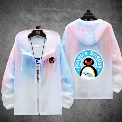 企鵝家族pingu 輕薄透氣漸變防曬衣外套