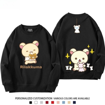 日系拉拉熊 聯名親子情侶裝 圓領長袖