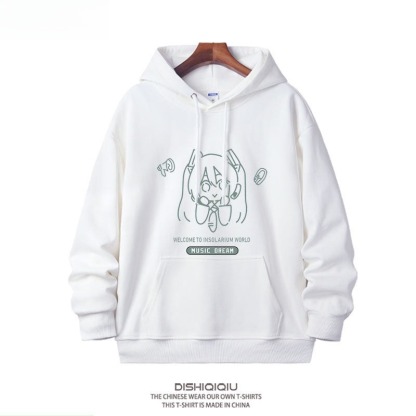 初音未來 聯名衛衣新款 親子情侶裝連帽衛衣