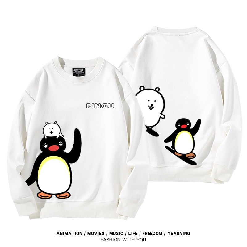 Pingu企鵝家族聯名親子情侶裝 圓領長袖