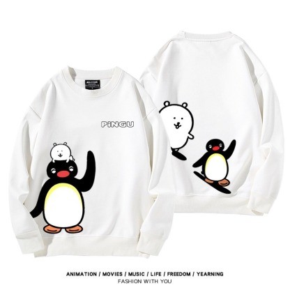 Pingu企鵝家族聯名親子情侶裝 圓領長袖