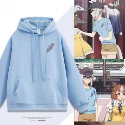 賽馬娘小栗帽米飯新款 親子情侶男女連帽衛衣