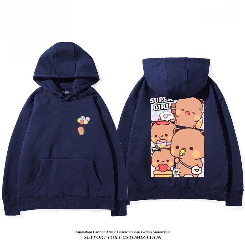 一二布布新款 親子情侶男女連帽衛衣