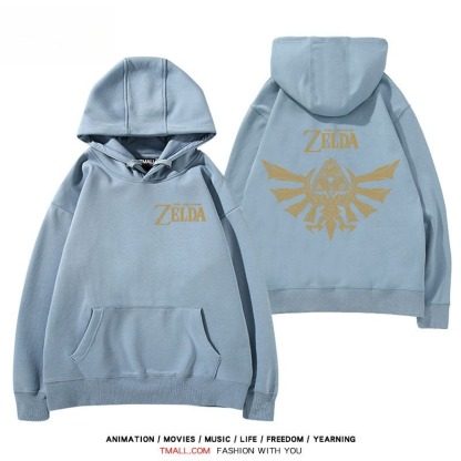 塞爾達傳說標誌王國之淚 聯名衛衣秋冬新款親子情侶裝連帽衛衣