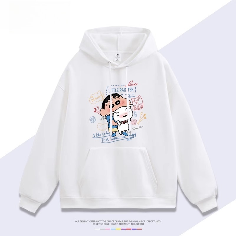 蠟筆小新 聯名衛衣2025秋冬新款 親子情侶裝連帽衛衣