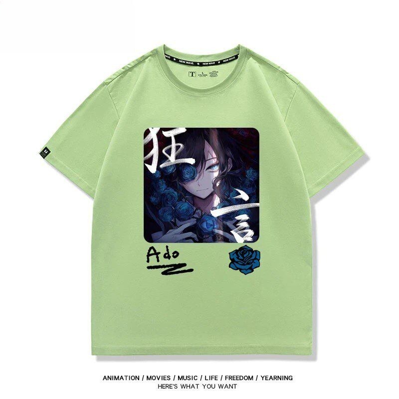 Ado歌手 2026親子情侶男女同款 印花短袖T恤