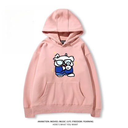 缐條小狗X名偵探柯南新款 親子情侶男女款連帽衛衣