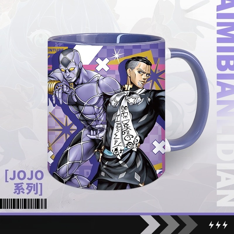 JOJO奇妙冒險動漫周邊杯子吉良吉影殺手皇后岸邊仗助承太郎陶瓷杯