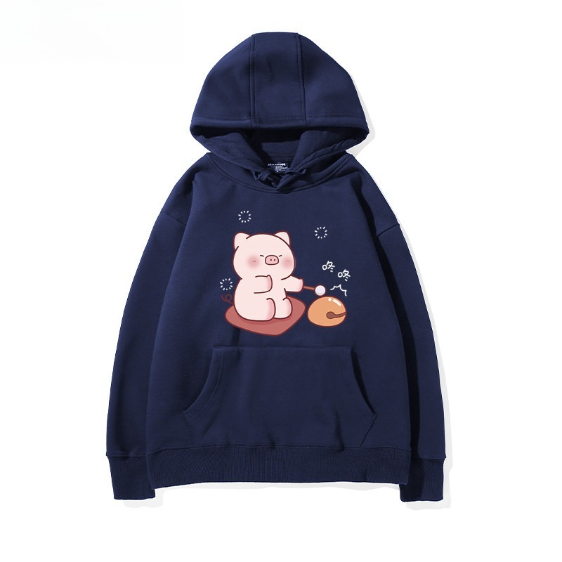 LULU豬 聯名衛衣新款 親子情侶裝連帽衛衣