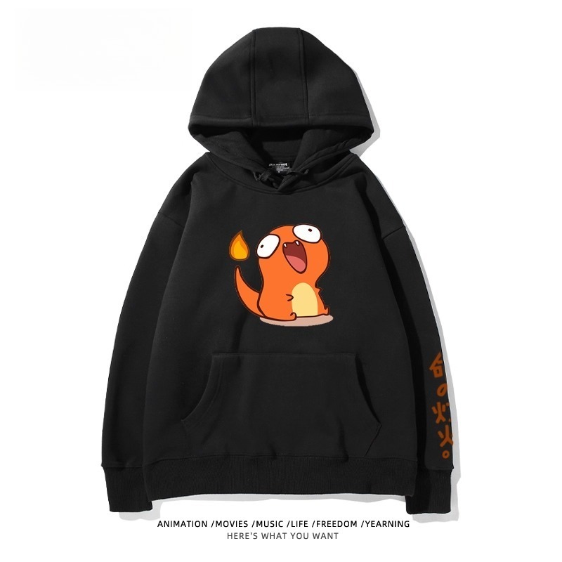 寶可夢Q版搞怪新款 親子情侶男女款連帽衛衣