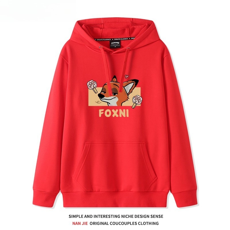 動物方城市新款 親子情侶男女連帽衛衣