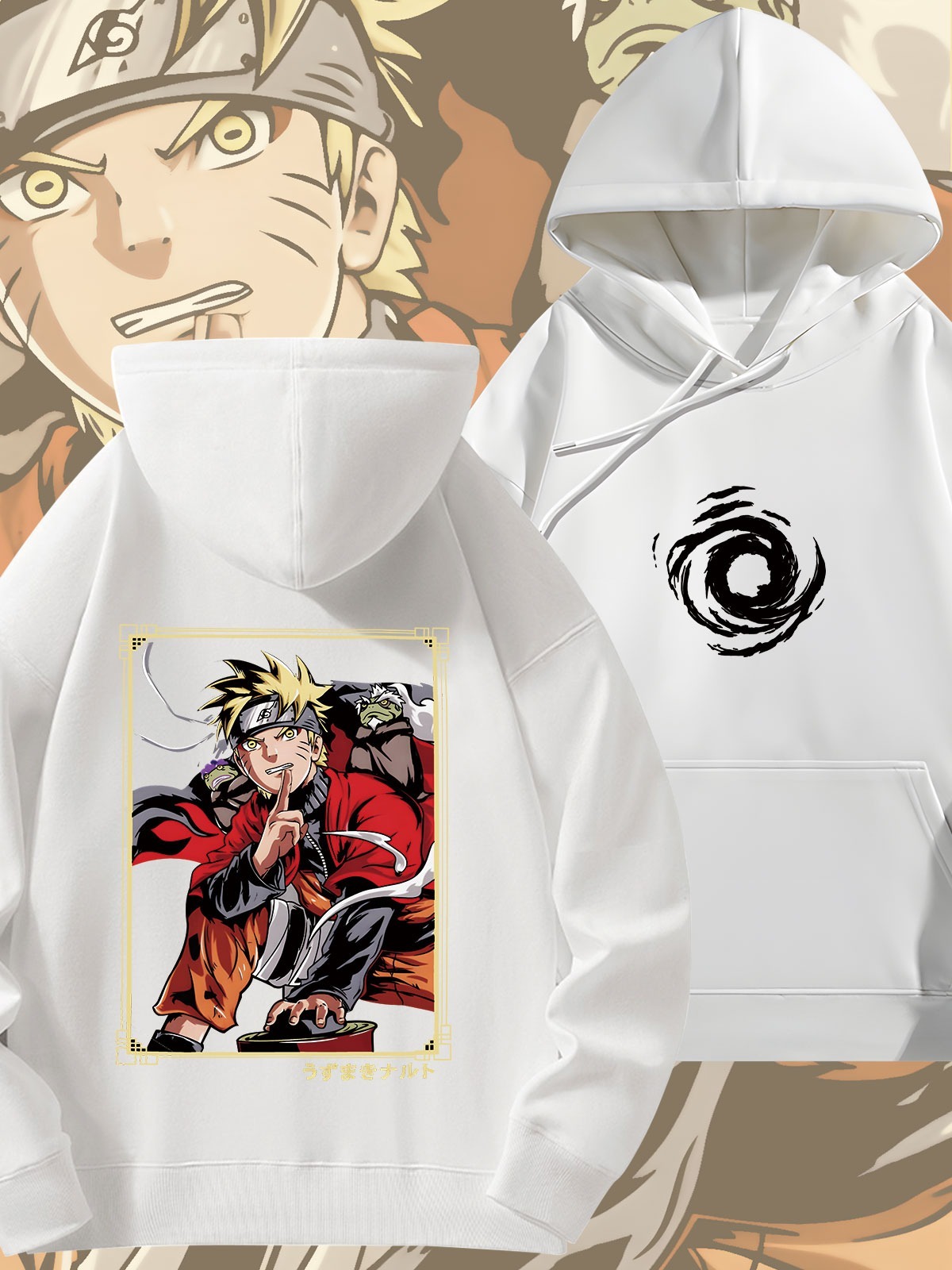 火影忍者 2024秋冬新款親子情侶裝薄絨款連帽衛衣